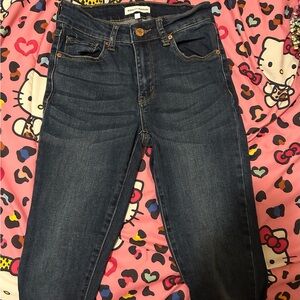 Ashley Mason Blue Skinny Jeans with Faded Details